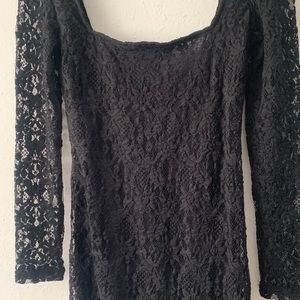 Lace Long Sleeve Dress Urban Outfitters